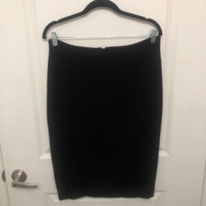 White House Black Market Classic Black Pencil Skirt with Back Slit